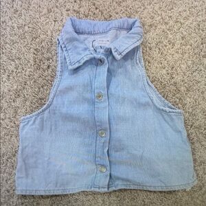 Kids Light Blue Denim Tank Top